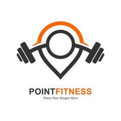 Wall Mural - Point fitness logo vector design. Suitable for point symbol and fitness design