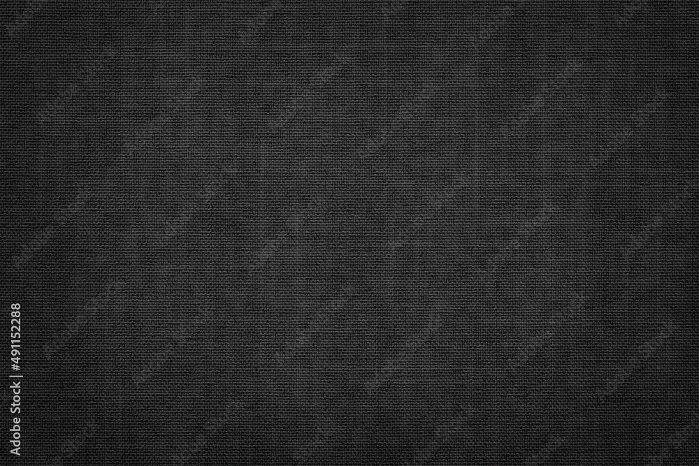 black texture of natural fabric. dark linen sackcloth as background ...