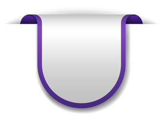 Wall Mural - Violet banner design on white background