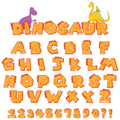 Sticker - Font design for english alphabets and numbers