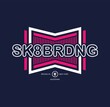 Skate board sport typography, t-shirt graphics, vectors