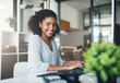 © Lyndon Stratford/peopleimages.com - Ive got many ambitious dreams to work towards. Portrait of a young businesswoman working on a computer in an office.