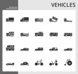 Fototapeta Natura - vehicles 1 icon set