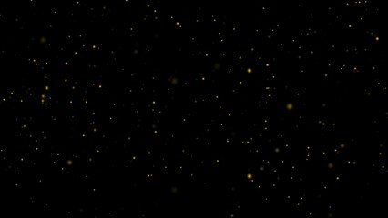 Wall Mural - Gold particles  background  motion graphics. Background with falling golden glitter particles.