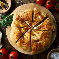 Poster - Traditional cheese pie or pizza