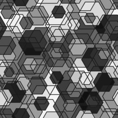 Wall Mural - Honeycomb seamless pattern. Repeated overlap hexagon motif texture print