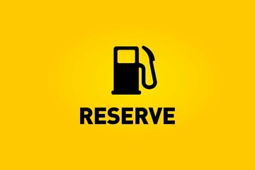 Reserve fuel level warning icon