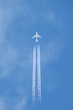 blue sky and jet plane