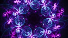 Abstract Kaleidoscope Fractal Background - Spiritual Peace - Seamless Looping Cosmic, Portal Spiritual Journey And And Mystical Patterns.