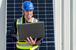 © Westend61 - Thoughtful engineer with laptop at solar power station