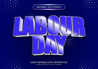 Labour day text editable effect