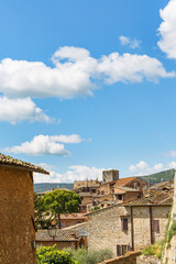 Wall Mural - Old Italian town with residential building