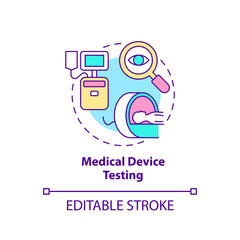 Wall Mural - medical device testing concept icon. equipment for patients. things to be tested abstract idea thin 