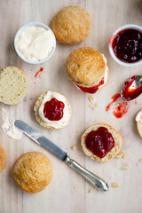 Wall Mural - Traditional and delicious british scones for tea time