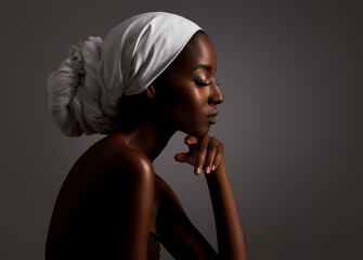 Beauty by tradition. Profile shot of a gorgeous young african woman.