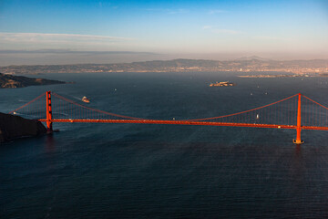 Wall Mural - Aerial view of the Golden Gate Bridge, San Francisco, California