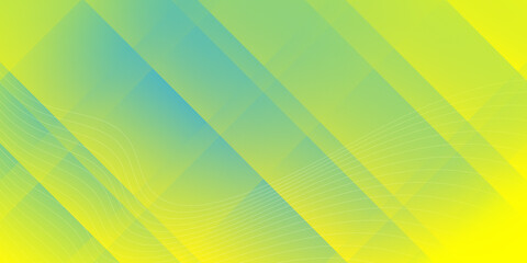 Wall Mural -  Modern Abstract Background with Diagonal Lines Elements and Vibrant Yellow Blue Colorful