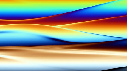 Wall Mural - abstract colorful wavy background in bright blue, orange and green color. modern colorful wallpaper.