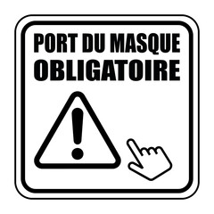 Sticker - Logo port du masque obligatoire.