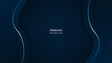 Wall Mural - Abstract template dark blue luxury premium background. elegant modern background with shining line. vector illustration