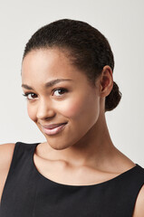 Poster - Happiness and confidence in one shot. Closeup portrait of an attractive young woman.