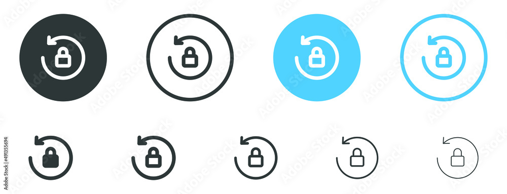 rotate lock icon, update rotation locked symbol - reset password sign ...