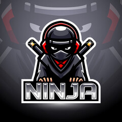 Wall Mural - Ninja esport logo mascot design