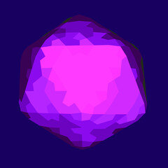 Aufkleber - 3D vector illustration of a sphere with a geometric pattern. Abstract futuristic image.