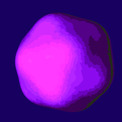 Aufkleber - 3D vector illustration of a sphere with a geometric pattern. Abstract futuristic image.
