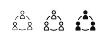 Collaboration Icon, People Group Connection Icons - Teamwork Share, Connect Icon 