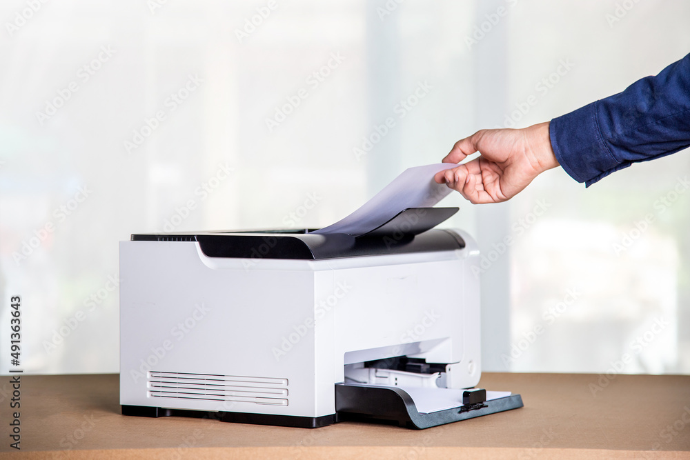 Printer, copier, scanner in office. Workplace ,photocopier machine for ...