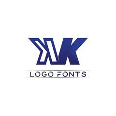 Poster - K logo design K letter font Concept Business logo vector and design initial company