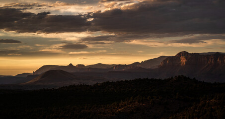 Wall Mural - sunset in the mountains