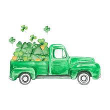 Watercolor Illustration Of St Patricks Day