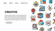 © Studicon - Creative landing page design template. Innovation, startup, artwork, project, idea illustration for website design, business presentation.