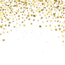 Gold Flying Stars Confetti Magic Holiday Frame 