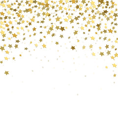 gold flying stars confetti magic holiday frame