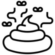 poop outline icon