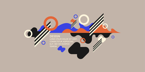 Wall Mural - modern backgrounds with abstract elements and dynamic shapes. compositions of colored spots. vector 