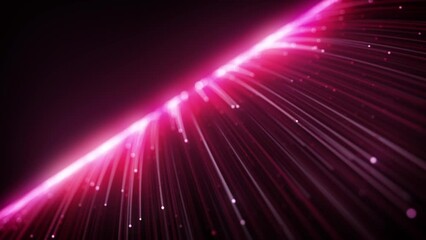 Wall Mural - abstract light fiber strings flowing background loop/ 4k animation of an abstract wallpaper technolo