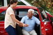© Daniel Laflor/peopleimages.com - Let me help you out of the car. Shot of a woman helping her senior father out of the car.