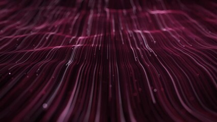 Wall Mural - Abstract Light Fiber Strings Flowing Background Loop/ 4k animation of an abstract wallpaper technology background with flowing powerful speed stroke patterns and depth of field seamless looping

