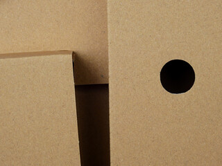 Poster - brown paper box with hole