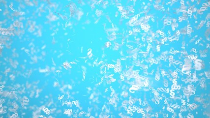 Wall Mural - White Paragraphs Confetti