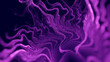 Velvet Violet Smoke Swirls on Black Abstract Fractal Gnarls Background. Rich purple luxurious organic wave ripple texture render. Soft sensual chaotic creative backdrop