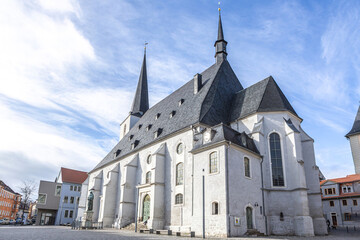 view at st. peter and paul church in weimar, thuringia, germany
