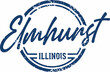 Elmhurst Illinois USA Vintage Style Stamp