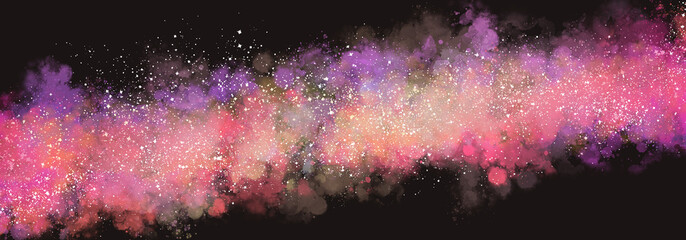 Wall Mural - space background with realistic nebula and lots of shining stars. infinite universe and starry night
