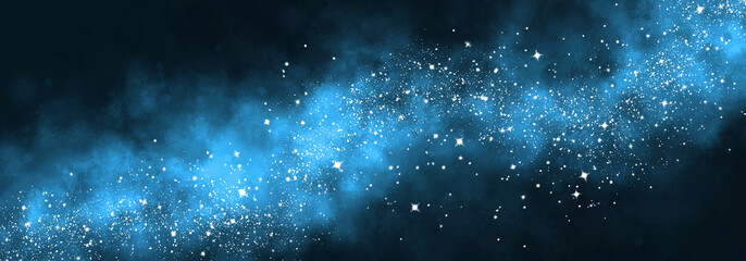 Wall Mural - space background with realistic nebula and lots of shining stars. infinite universe and starry night