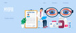 © passionart - Ophthalmologist concept vector. Check your eyesight illustration for medicine, medical web, blog